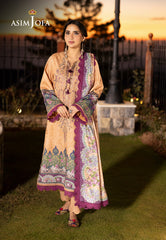 Asim Jofa Winter Collection Ajuw-19 Embroidered Viscose 3 Pcs
