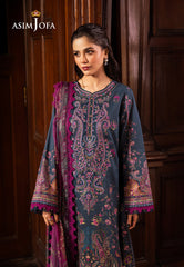 Asim Jofa Designers Limited Edition Pret Ajubj-05 Printed Embroidered Lawn Stitched 3 Pc