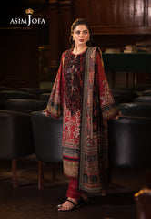 Asim Jofa Prints Unstitched Drop 2 Ajubj-09 Printed Embroidered Lawn 3 Pc