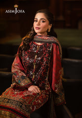 Asim Jofa Prints Unstitched Drop 2 Ajubj-09 Printed Embroidered Lawn 3 Pc