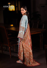 Asim Jofa Prints Unstitched Drop 2 Ajubj-11 Printed Embroidered Lawn 3 Pc