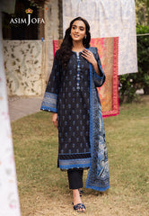 Asim Jofa Prints Unstitched Drop 2 Ajubj-55 Printed Lawn 3 Pc