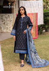 Asim Jofa Prints Unstitched Drop 2 Ajubj-55 Printed Lawn 3 Pc