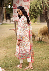 Asim Jofa Prints Unstitched Drop 2 Ajubj-50 Printed Lawn 3 Pc