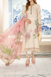 M Prints By Maria B Unstitched 3 Piece Luxury Emb Lawn Eid 2 Edit Suit-MPT-2201-A