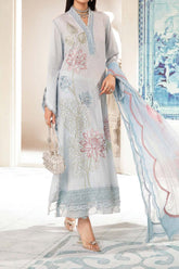 M Prints By Maria B Unstitched 3 Piece Luxury Emb Lawn Eid 2 Edit Suit-MPT-2201-B