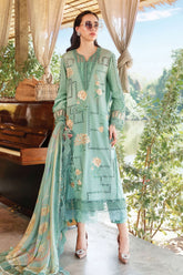 M.Prints By Maria B Unstitched 3 Piece Spring Summer Suit-01-B