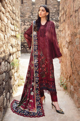 M Prints By Maria B Unstitched 3 Piece Winter Edition Suit-01-B