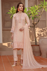 Hazel By Guzel Stitched 3 Piece Festive Formals with Clutch Suit-01-Blush