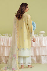 Daffodils By Seran Unstitched 2 Piece Lawn Suit-01-Izzy