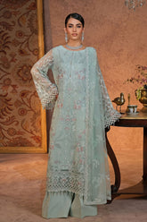 Lamisah Zebaish by Lavish Unstitched 3 Piece Luxury Chiffon Suit-01-Pistachio