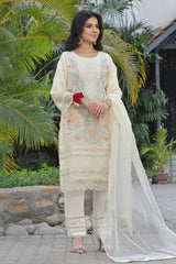 Kahani By Guzel Stitched 3 Piece Festive Formals Organza Suit-01-Rivayat