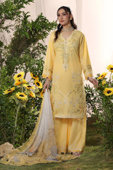 Irha By Guzel Stitched 3 Piece Luxury Cotton Suit-01-Shanisa