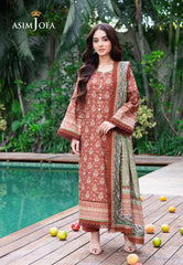 Asim Jofa Prints Unstitched Drop 2 Ajuub-25 Printed Lawn 3 Pc