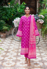 Asim Jofa Prints Unstitched Drop 2 Ajuub-33 Printed Lawn 3 Pc