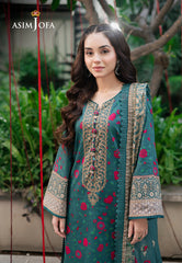 Asim Jofa Prints Unstitched Drop 2 Ajuub-38 Printed Lawn 3 Pc