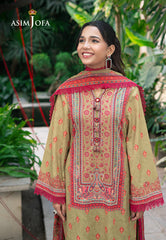 Asim Jofa Prints Unstitched Drop 2 Ajuub-28 Printed Lawn 3 Pc