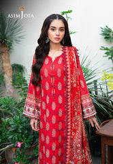 Asim Jofa Prints Unstitched Drop 2 Ajuub-35 Printed Lawn 3 Pc