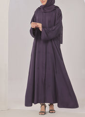 Hijab Ul Hareem Purple Stone Work Nida Abaya - 0116-C-1022