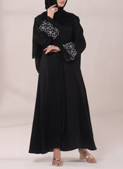 Hijab Ul Hareem Cube Pattern Embroidery Abaya | 0116-E-1110