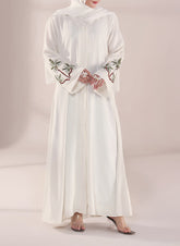Hijab Ul Hareem Graceful Leaf Embroidery Abaya | 0116-E-1111
