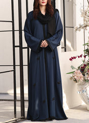 Hijab Ul Hareem Front Open Handwork Abaya Teal Cascade 0116-J-776