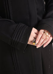 Hijab Ul Hareem Stylish Cuts Stone Work Abaya | 0116-RC-1113