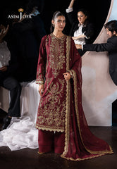 Asim Jofa LUXURY FESTIVE DROP 2 Ajlf-02 Embroidered Boski Silk 3 Pcs