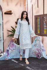 Dressline L Umer Textile New Stitched Fancy Emb Chikankari Lawn Fancy Printed Dupatta Collection