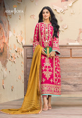 Asim Jofa Limited Edition Vol-1 2021 Ajle-05 Embroidered Cotton Net 3 Pcs