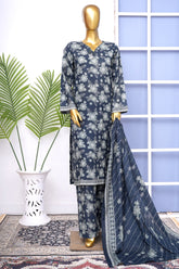 Bin Saeed Stitched 3 Piece Exclusive Printed Lawn Vol-18 Suit-LSM-3459-ZINK
