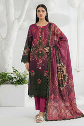 Isla By Dor Stitched 3 Piece Emb Lawn Collection'2026-S26-VI-01