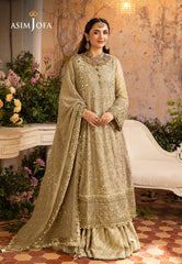 Asim Jofa Khwab-e-Naubahar Ajnb-04 Embroidered Chiffon 3 Pcs