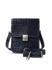 Bag X Leather Cross Body Bag Crocodile Black