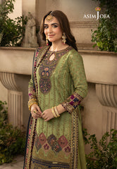 Asim Jofa Khwab-e-Naubahar Ajnb-12 Embroidered Viscose Raw Silk 3 Pcs