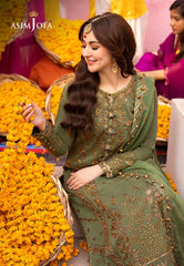 Asim Jofa Dastaan Ajda-09 Embroidered Lawn Silk 3 Pcs