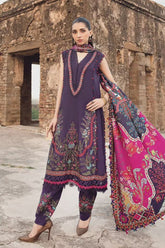 M Prints By Maria B Unstitched 3 Piece Winter Edition Suit-02-A