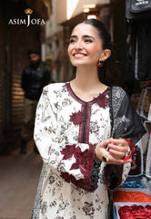Asim Jofa Eid Signature Ajubf-52 Printed Embroidered Lawn 3 Pcs