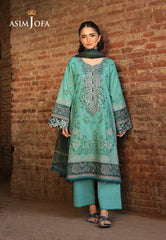 Asim Jofa Eid Signature Ajubf-23 Printed Embroidered Lawn 2 Pcs