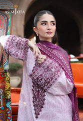 Asim Jofa Eid Signature Ajubf-49 Printed Embroidered Lawn 3 Pcs