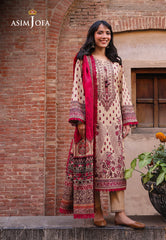 Asim Jofa Festive Edit '25 Ajubf-55 Digital Printed Lawn 2 Pcs