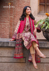 Asim Jofa Festive Edit '25 Ajubf-55 Digital Printed Lawn 2 Pcs