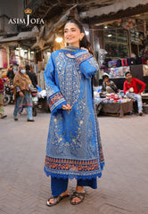 Asim Jofa Eid Signature Ajubf-38 Printed Embroidered Lawn 3 Pcs