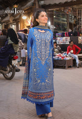 Asim Jofa Eid Signature Ajubf-38 Printed Embroidered Lawn 3 Pcs