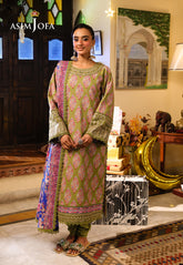 Asim Jofa Eid Signature Ajubf-25 Printed Embroidered Lawn 2 Pcs