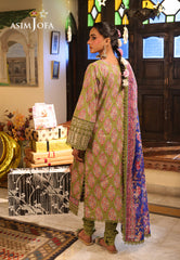 Asim Jofa Eid Signature Ajubf-25 Printed Embroidered Lawn 2 Pcs
