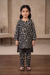 Aroob Stiched 2 Piece Summer Suit-D-0276-BLACK