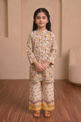 Aroob Stiched 2 Piece Summer Suit-D-0279-YELLOW