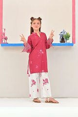 Dhaga Stitched 2 Piece Premium Cotton Lawn Kids Collection'2025-Faline