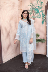 Dressline Al Umer Textile New Stitched Fancy Emb Chikankari Lawn Fancy Emb Organza Dupatta Collection